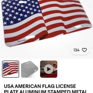 American Flag License Plate